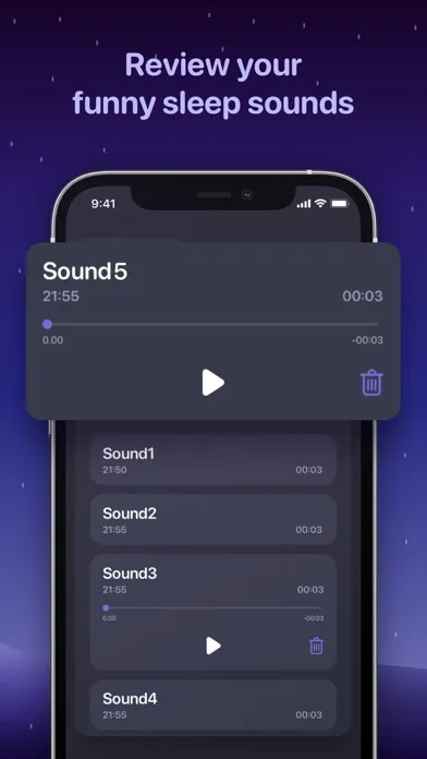 ภาพหน้าจอของ Snoring Analyzer: Snore record