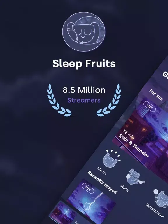 Sleep Fruits: Calm Meditation iPad 应用截图