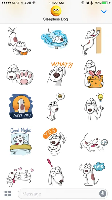 Sleepless Dog Stickers Screenshots