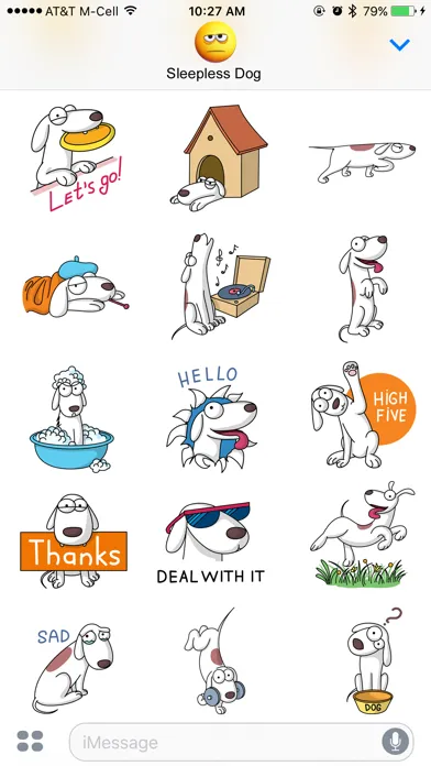 Sleepless Dog Stickers Screenshots