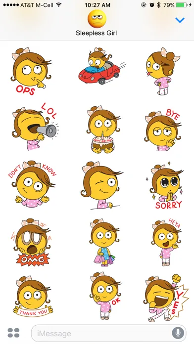 Sleepless Girl Stickers应用截图
