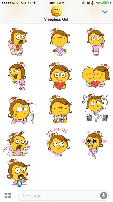 Sleepless Girl Stickers应用截图