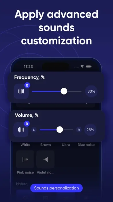 Captures d'écran de Tinnitus Relief & White Noise