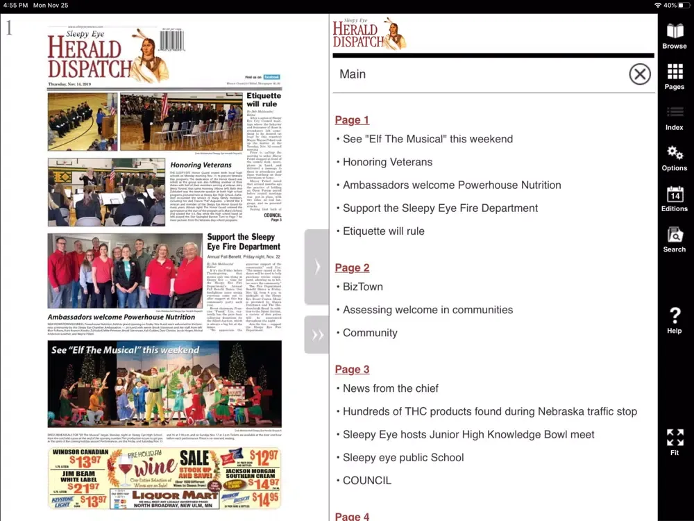 Sleepy Eye Herald-Dispatch iPad 应用截图