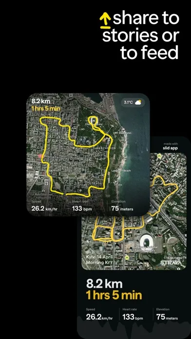 Capturas de pantalla de Slid: Strava video maker