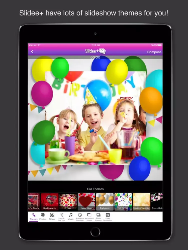 Slidee+ Slideshow Movie Maker & Editor with Music iPad  स्क्रीनशॉट