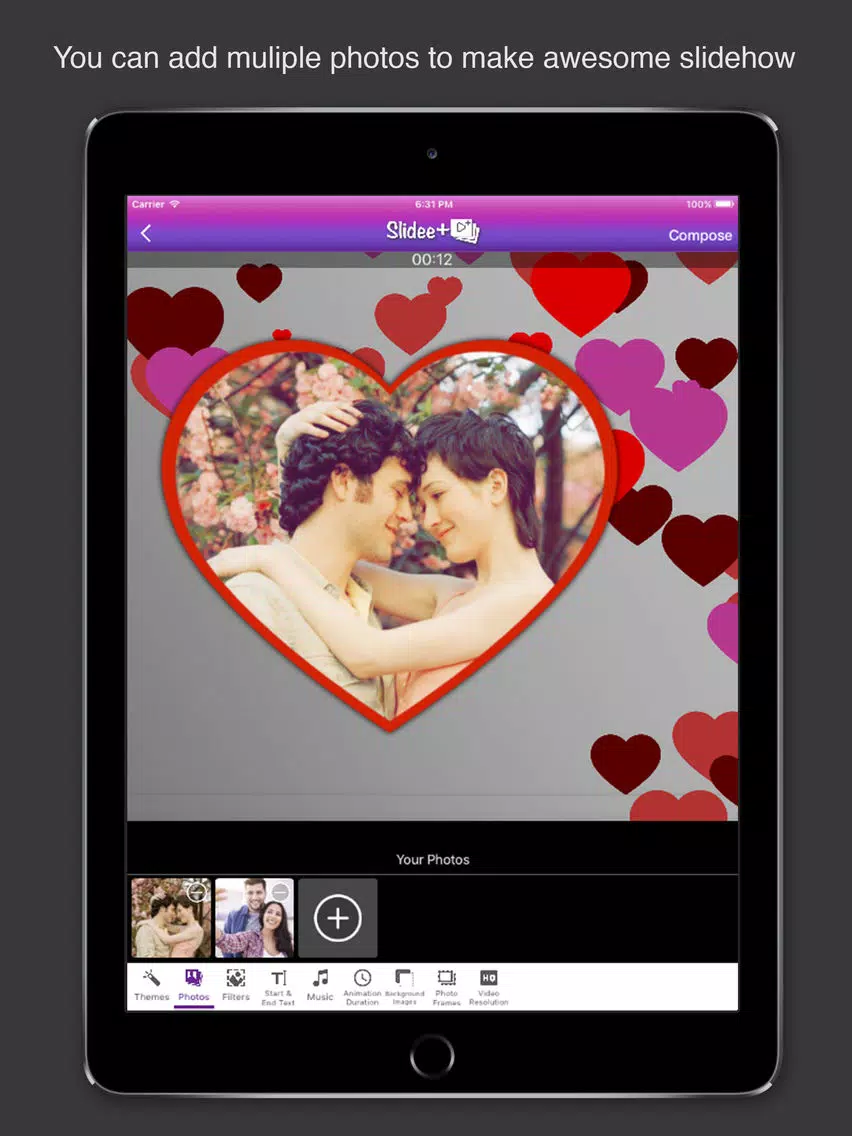 Slidee+ Slideshow Movie Maker & Editor with Music iPad 应用截图