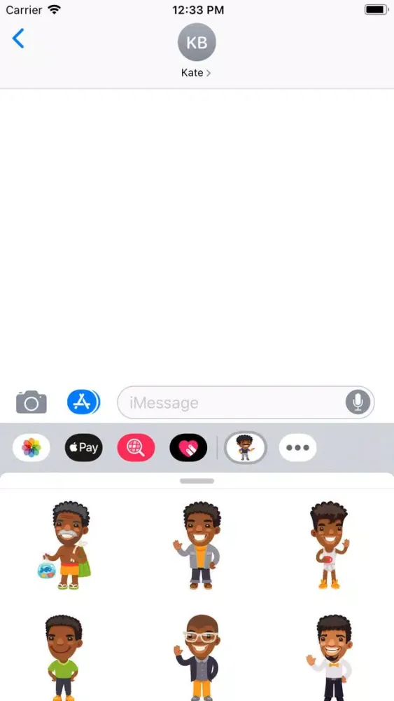 Afro American Men Stickers स्क्रीनशॉट