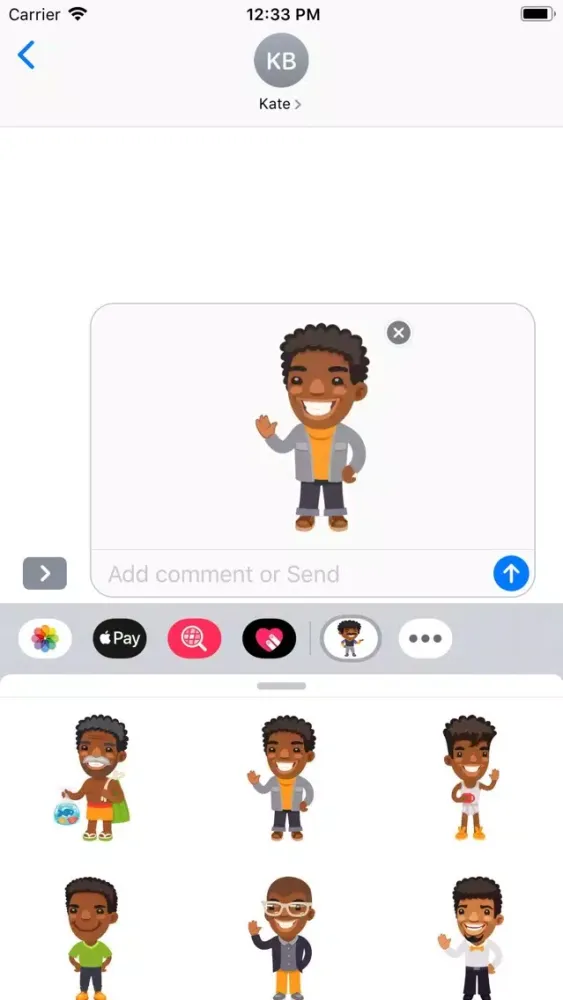 Afro American Men Stickers स्क्रीनशॉट