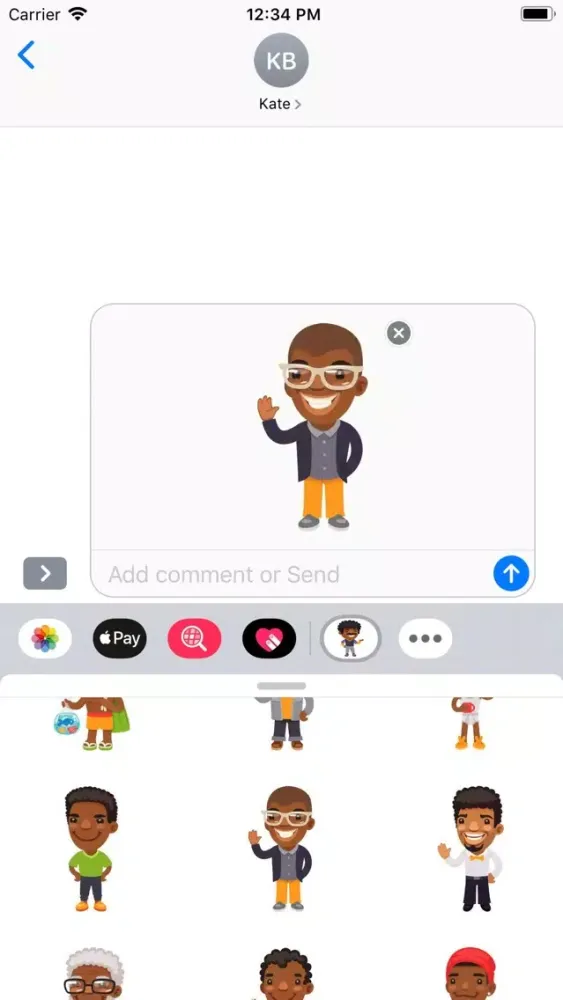 Afro American Men Stickers स्क्रीनशॉट