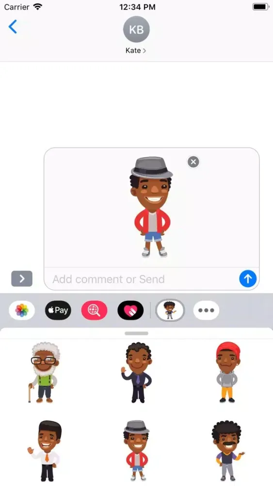 Afro American Men Stickers स्क्रीनशॉट