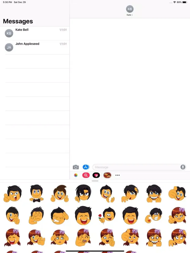 Boy and Girl Stickers Pack iPad  Screenshots
