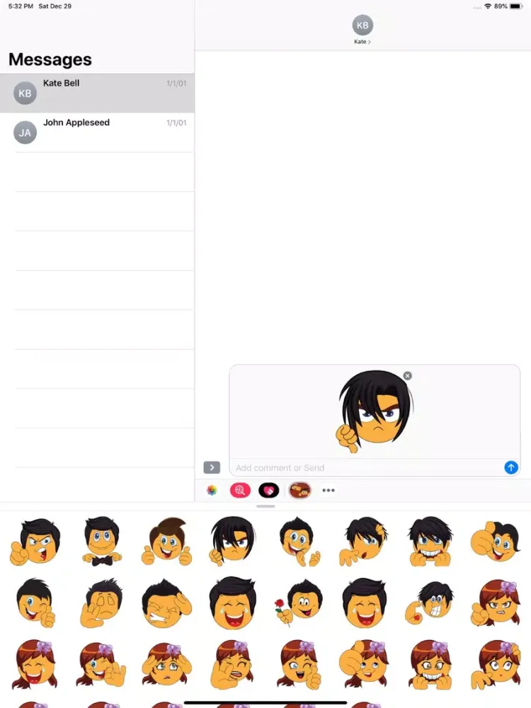 Boy and Girl Stickers Pack iPad  Screenshots