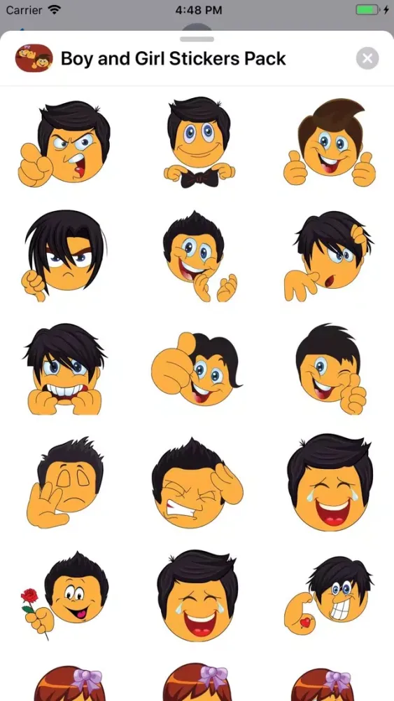 Boy and Girl Stickers Pack Screenshots