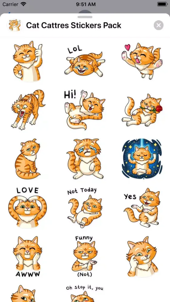 Capturas de pantalla de Cat Cattres Stickers Pack