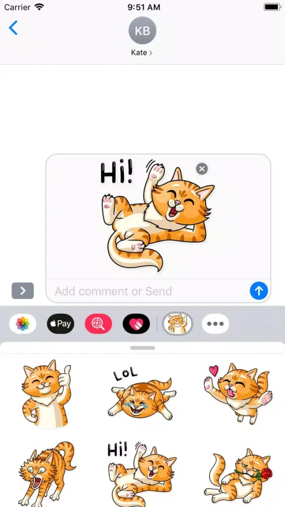 Capturas de pantalla de Cat Cattres Stickers Pack
