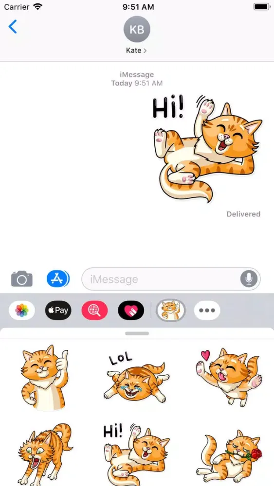 Capturas de pantalla de Cat Cattres Stickers Pack
