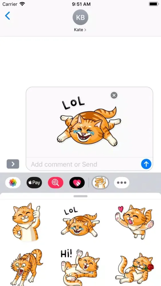 Capturas de pantalla de Cat Cattres Stickers Pack