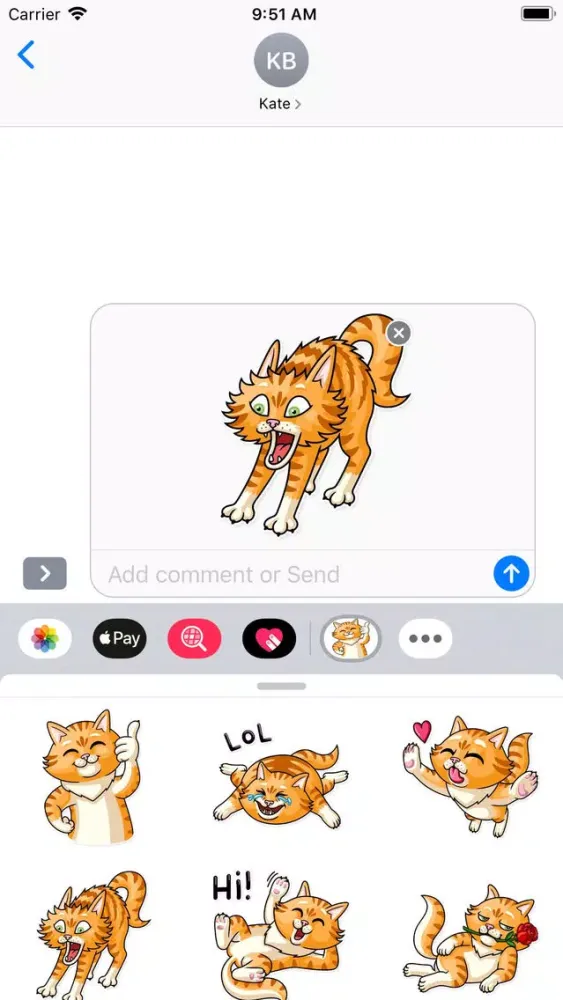 Capturas de pantalla de Cat Cattres Stickers Pack