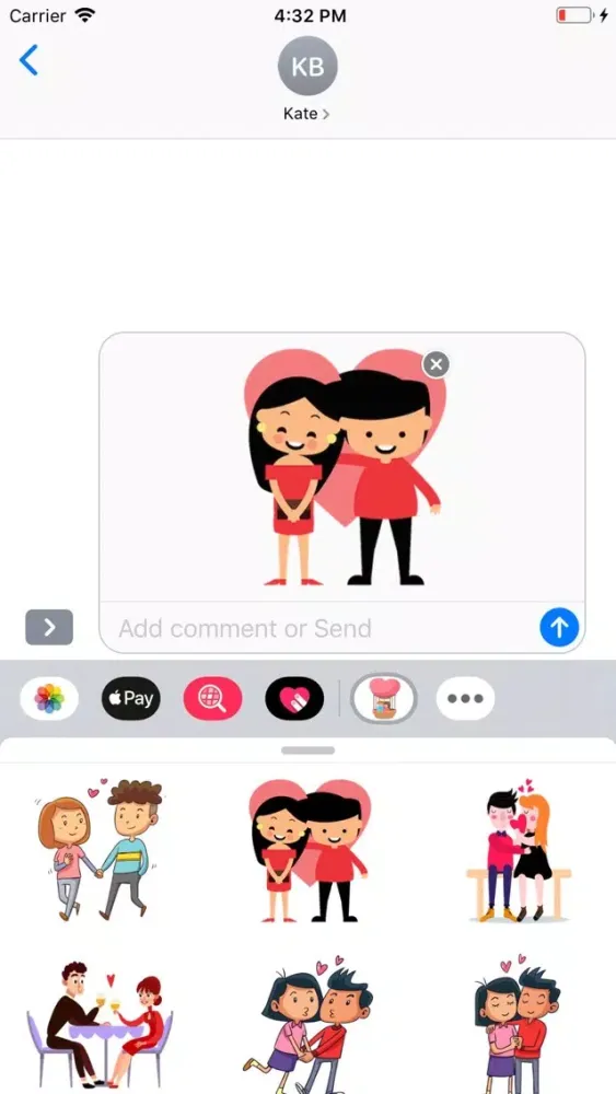 Cute Couple Love Stickers Pack應用截圖