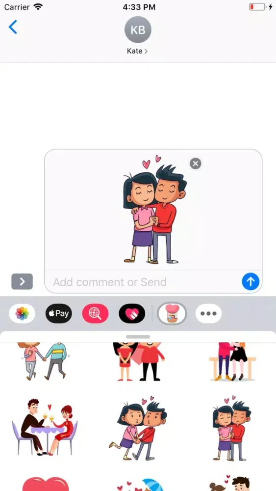 Cute Couple Love Stickers Pack應用截圖