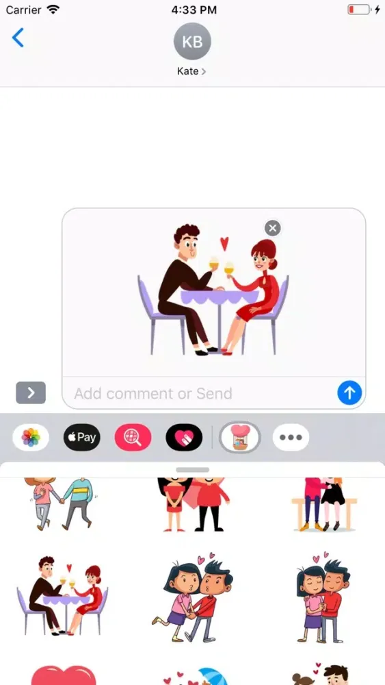 Cute Couple Love Stickers Pack應用截圖