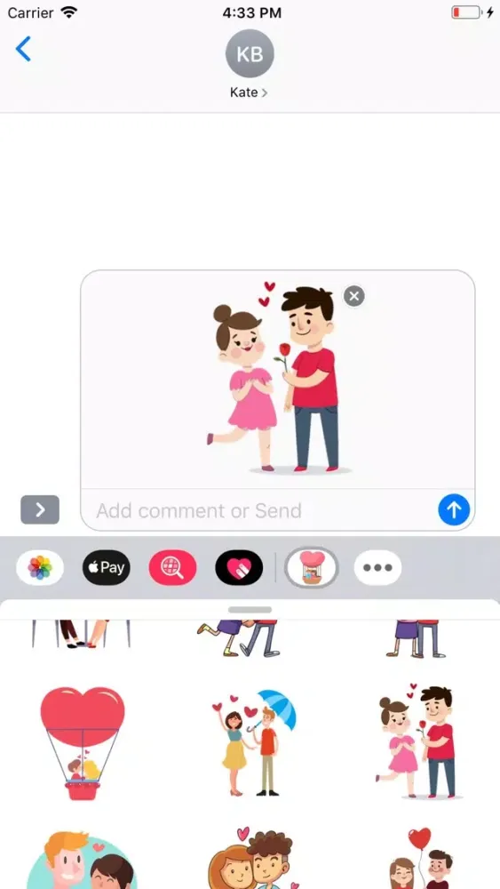 Cute Couple Love Stickers Pack應用截圖