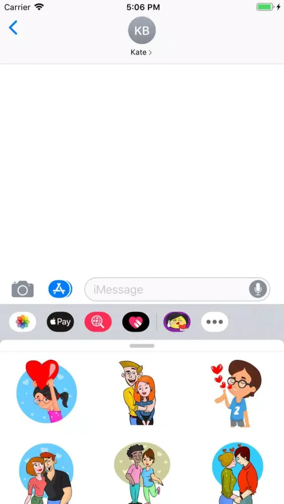 Скриншоты Cartoon Love Stickers Pack
