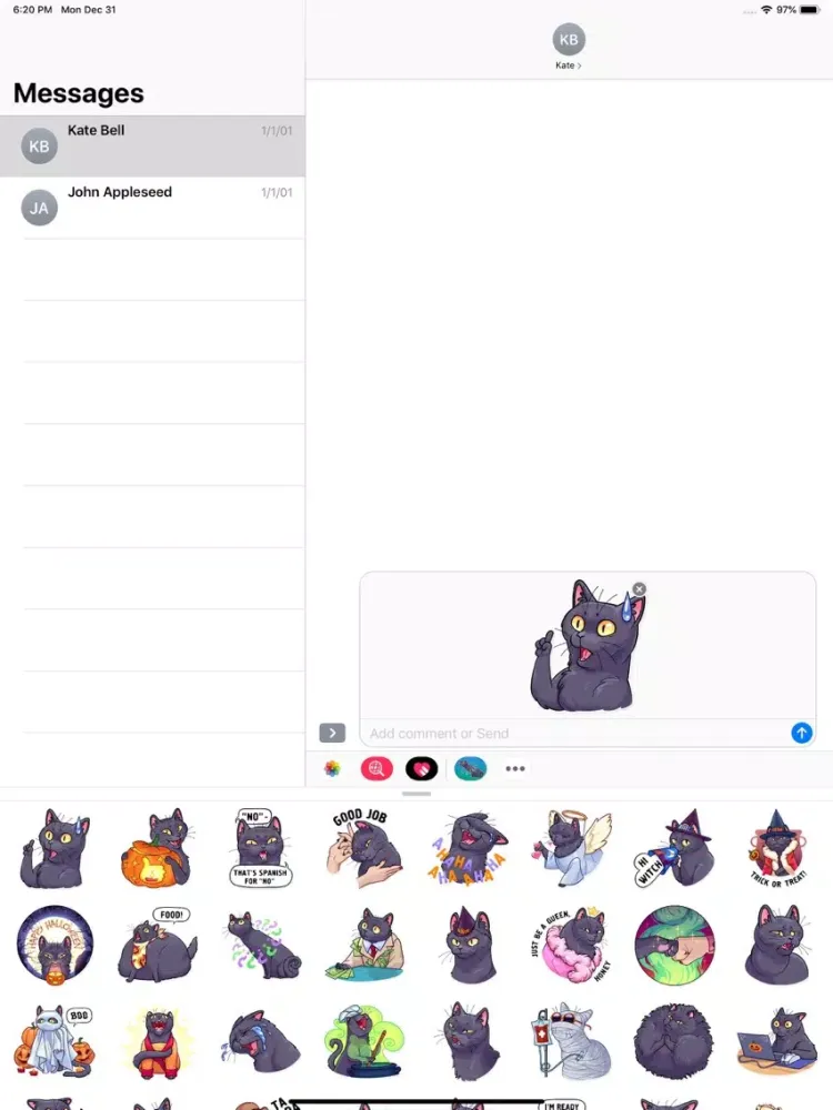 Capturas de pantalla de Cat - Stickers Pack iPad 