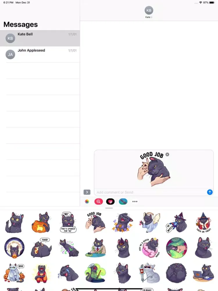 Capturas de pantalla de Cat - Stickers Pack iPad 