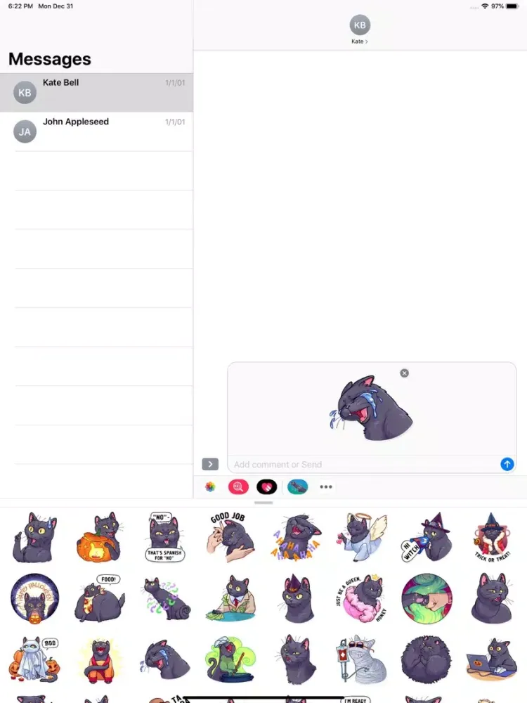 Capturas de pantalla de Cat - Stickers Pack iPad 