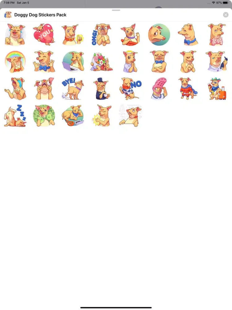 Doggy Dog Stickers Pack iPad  Ekran Görüntüleri