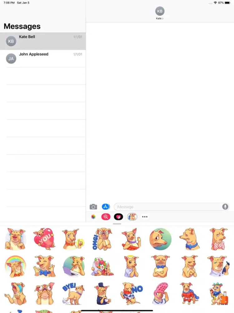 Doggy Dog Stickers Pack iPad  Ekran Görüntüleri