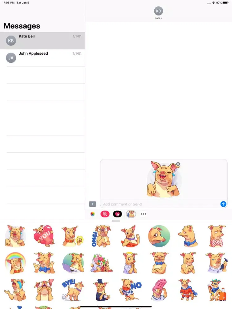 Doggy Dog Stickers Pack iPad  Ekran Görüntüleri