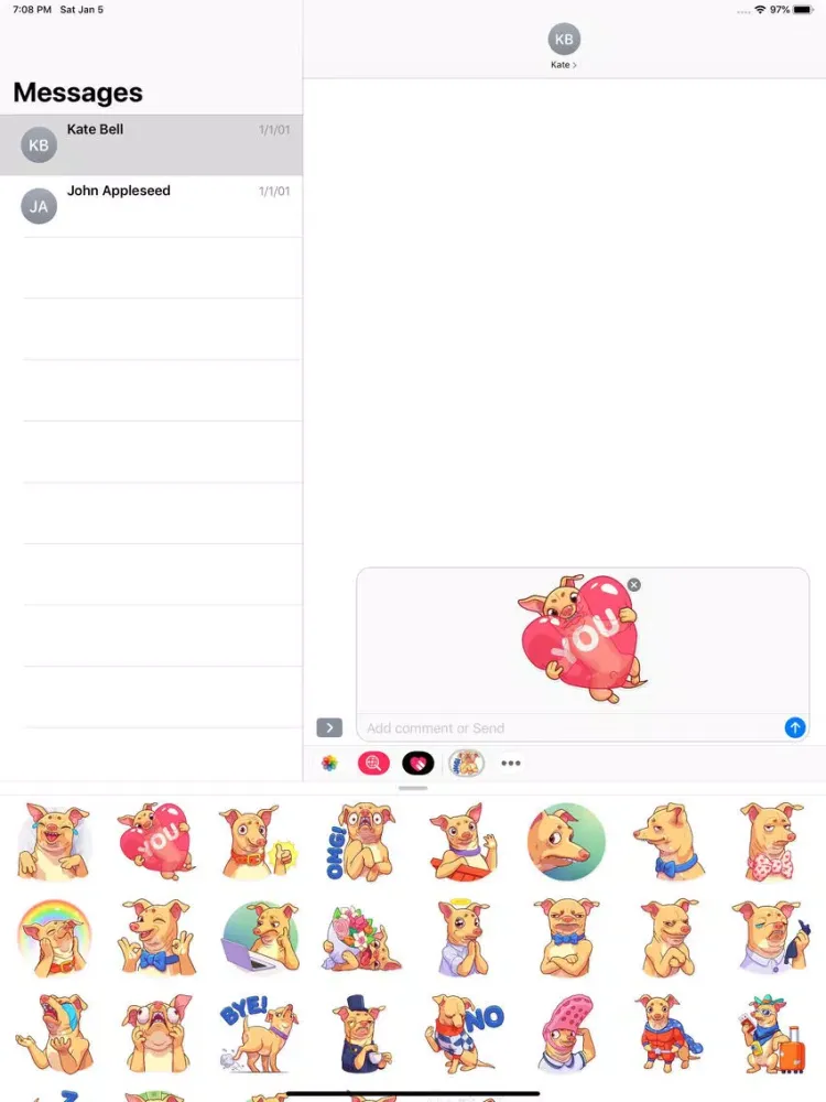 Doggy Dog Stickers Pack iPad  Ekran Görüntüleri