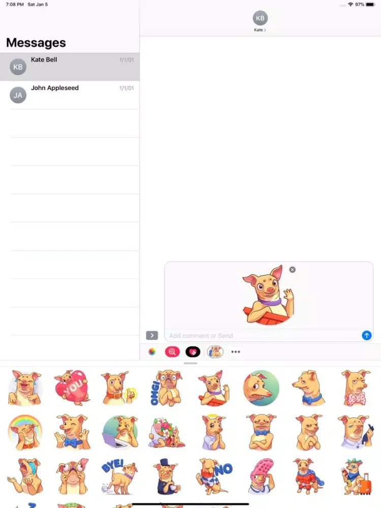 Doggy Dog Stickers Pack iPad  Ekran Görüntüleri