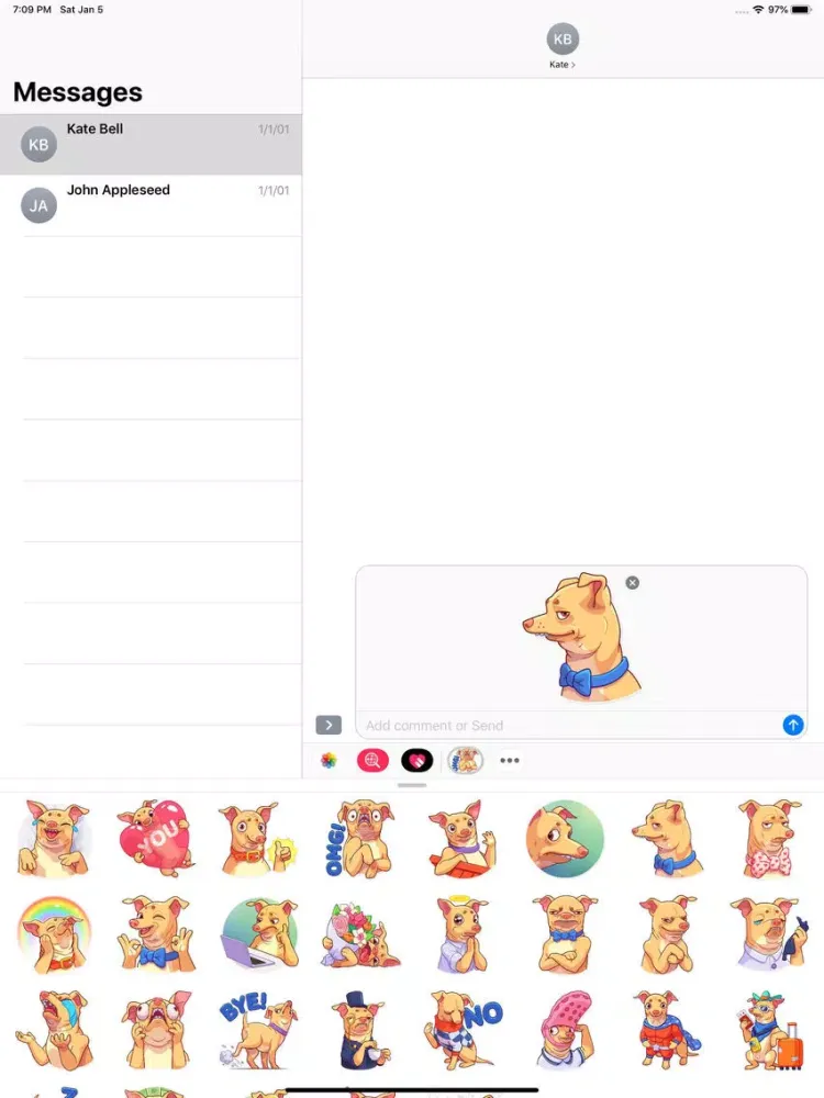 Doggy Dog Stickers Pack iPad  Ekran Görüntüleri