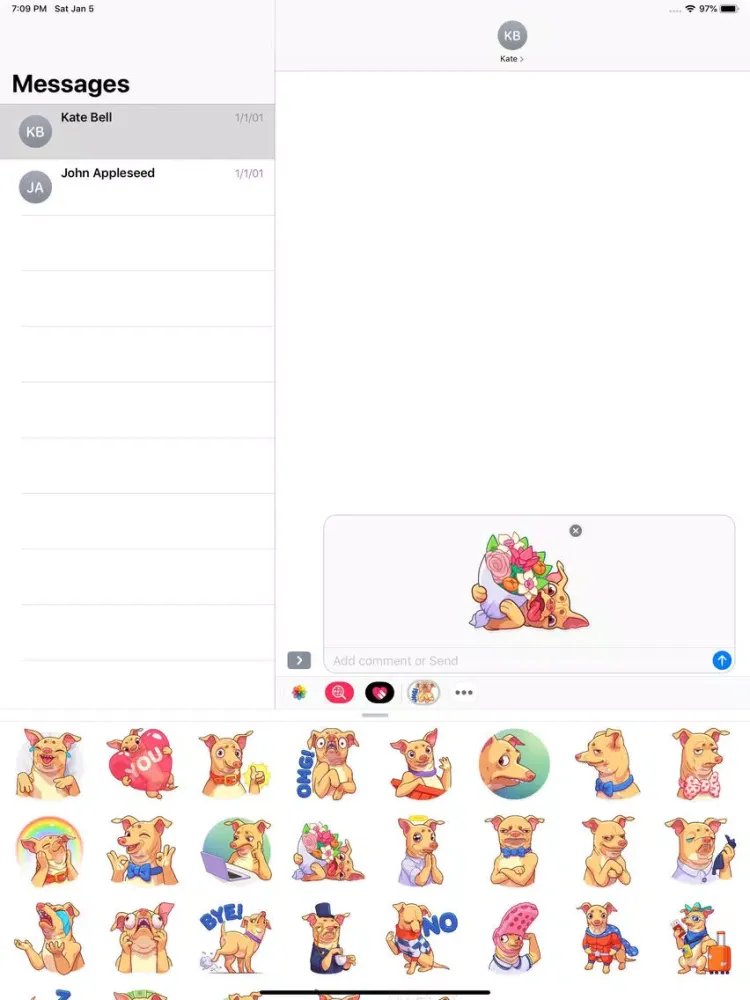 Doggy Dog Stickers Pack iPad  Ekran Görüntüleri