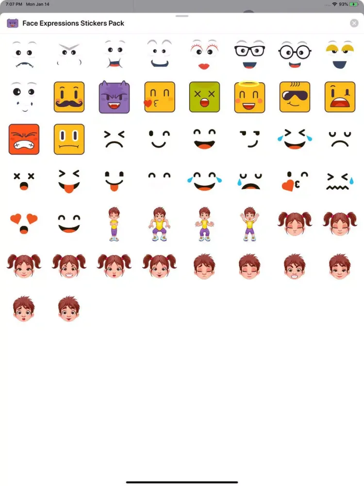 Captures d'écran de Face Expressions Stickers Pack iPad 