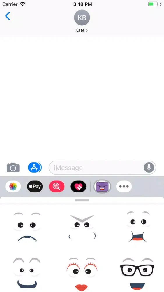 Captures d'écran de Face Expressions Stickers Pack