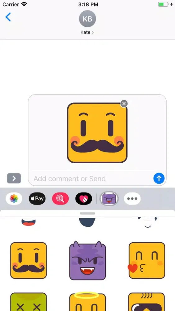 Captures d'écran de Face Expressions Stickers Pack