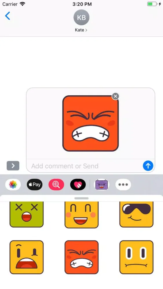 Captures d'écran de Face Expressions Stickers Pack