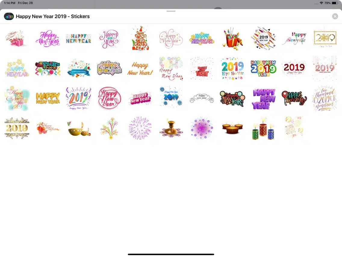 Happy New Year 2019 - Stickers iPad  سکرین شاٹس
