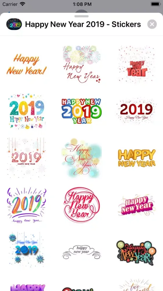 Happy New Year 2019 - Stickers سکرین شاٹس