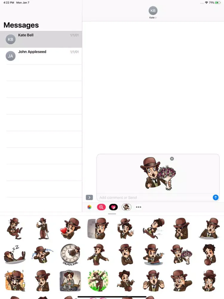 تصاویر Joker Hat Stickers Pack iPad 