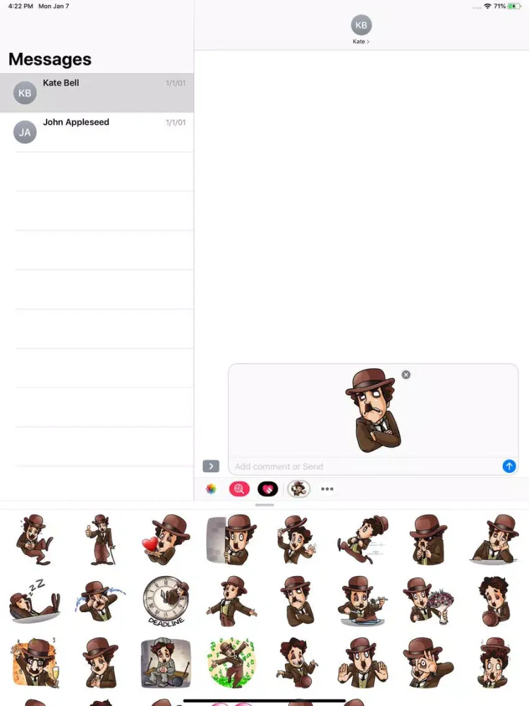 تصاویر Joker Hat Stickers Pack iPad 