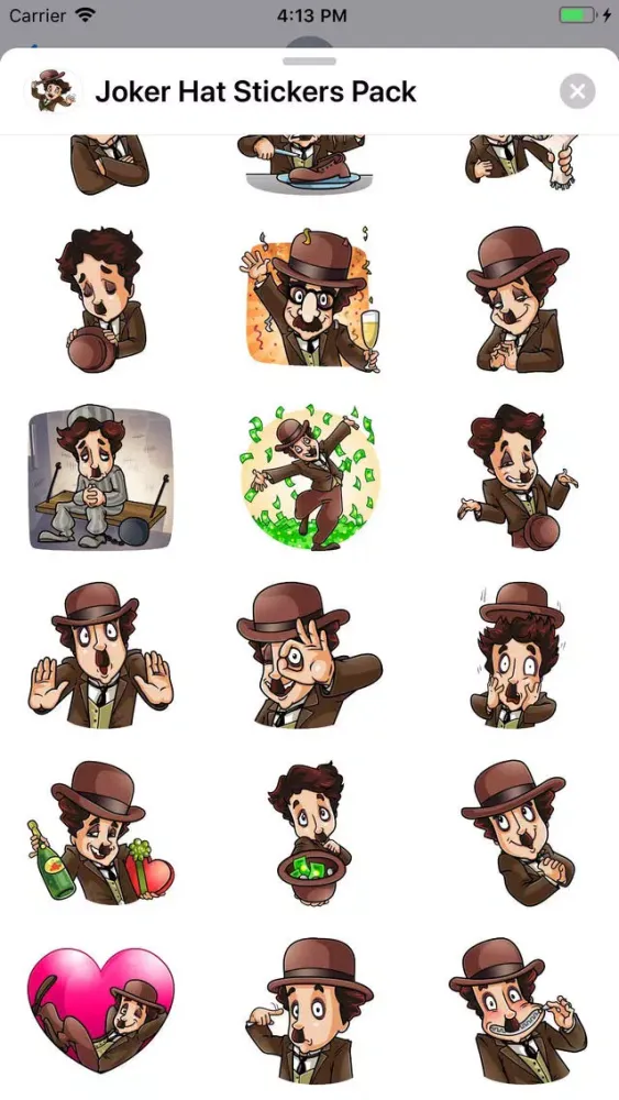 تصاویر Joker Hat Stickers Pack