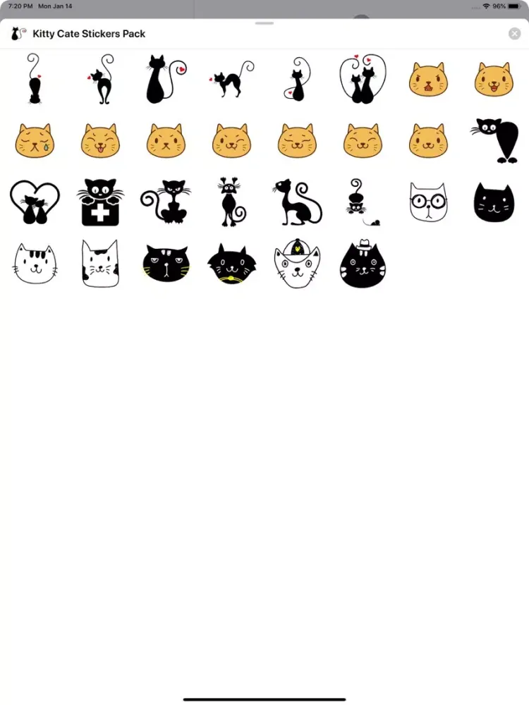 Screenshot di Kitty Cate Stickers Pack iPad 