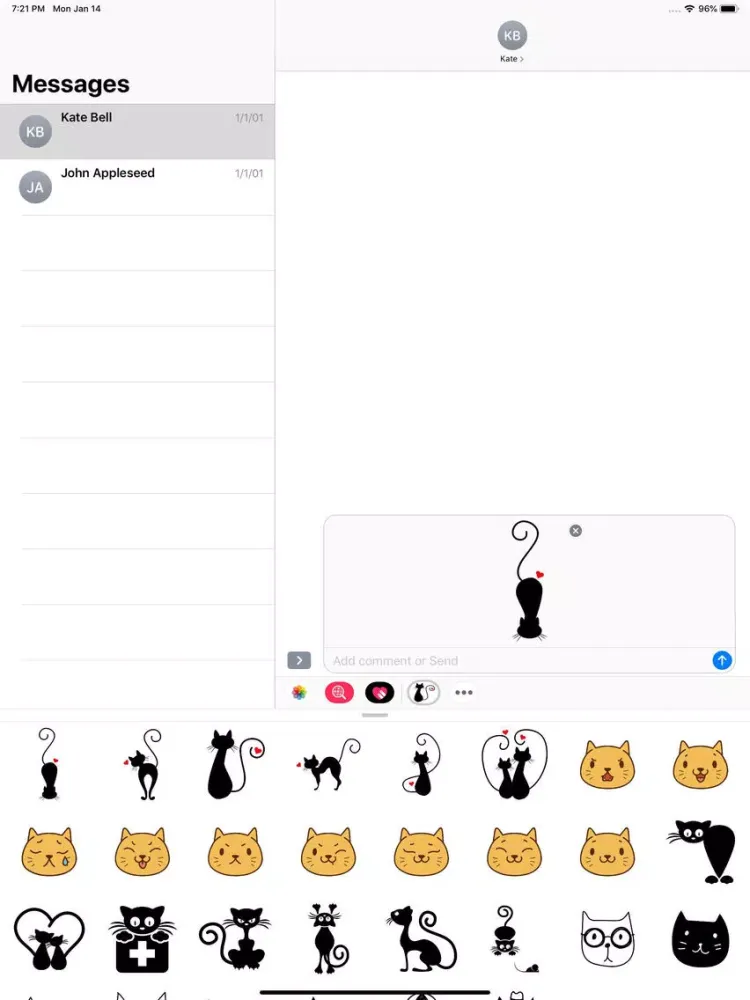 Screenshot di Kitty Cate Stickers Pack iPad 