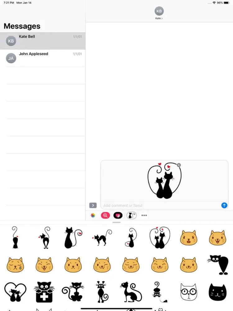 Screenshot di Kitty Cate Stickers Pack iPad 